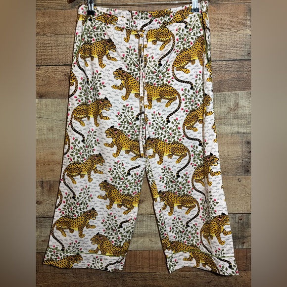 Printfresh Other - PRINTFRESH Anthropologie Bagheera Blush Cropped Pajama Pants size Small Lounge